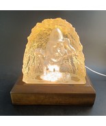 Vintage Early Lucite Gnome Reverse Sculpture, Lights Up, Heavy 1970s Cle... - $118.00