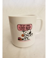 Vintage Snoopy I&#39;m not worth a thing before Coffee Break plastic mug - D... - £19.42 GBP
