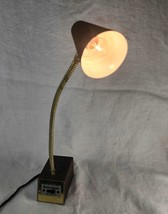 Vintage Tensor 7200 14&quot; Student Lamp Brown Flexible Neck 3&quot; Base Compact Works - £22.33 GBP