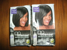 2 Dark &amp; Lovely Go Intense Hair Color Kits 21 Original Black Cream Gel Formula - £4.44 GBP