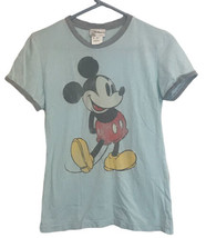 Walt Disney World Mickey Mouse T Shirt Ringer in a Sky Blue MEDIUM T-Shirt - £15.53 GBP
