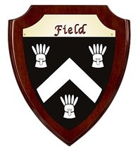 Field Irish Coat of Arms Shield Plaque - Rosewood Finish - £34.51 GBP