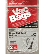 Royal Dirt Devil Deluxe Type C Vacuum Bags Home Care Vac 2 Pack No 28 - $9.49