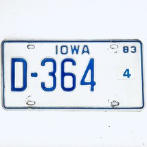 1983 United States Iowa Base Dealer License Plate D-364 4 - £14.78 GBP