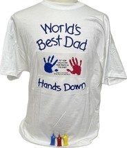 HandiPrints World&#39;s Best Dad T-Shirt with Paint Kit - Hand Prints for Fa... - $34.97