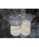 Janie and Jack Faux Fur Trim Mittens in Ivory Size 2T to 3 Girl&#39;s NEW - €14,61 EUR