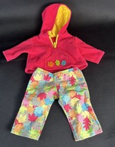 American Girl Bitty Baby Retired Fall Leaf Fleece Hoodie Jacket Matching Pants - £17.13 GBP