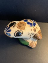 Vintage Tonala Toad Pottery Frog Mexican Folk Art Mexico Signed - $10.26