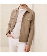 Men’s Banana republic SCUBA SHIRT JACKET XL beige - $110.00