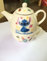 Disney Lilo Stitch Ceramic Teapot. Cooking Theme. Very Beatiful, RARE co... - £78.47 GBP