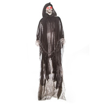 Darice Standing Reaper Skeleton Decoration Led White And Black - £119.92 GBP