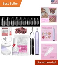 Elegant Almond Gel Nail Kit - All Essentials for Quick Happy Manicures a... - $40.50