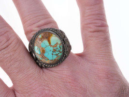 size 10.5 Old Pawn Navajo Silver/turquoise ring - £170.00 GBP