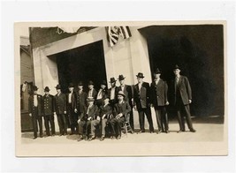 Group of Men in Suits and Hats Real Photo Postcard 1928 Lawmen? - £30.07 GBP