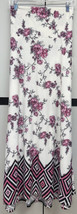 NWT 2.0 LuLaRoe MED White Black Pink Floral Dipped Chevron Knit Maxi Ski... - £34.70 GBP