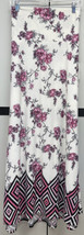 NWT 2.0 LuLaRoe MED White Black Pink Floral Dipped Chevron Knit Maxi Ski... - £32.85 GBP