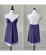 Victoria’s Secret Purple Pink Cross Back Chemise Nightie Lingerie M - $424.59 MXN