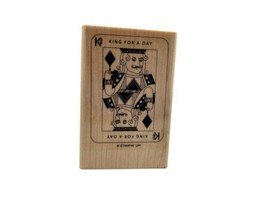 Stampin&#39; Up! Card Games King For A Day Wood Rubber Stamp Father&#39;s Day Crafts - £7.85 GBP