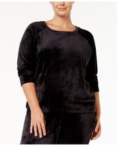 Alfani Womens Plus Size Velvet Pajama Top Only,1-Piece,Classic Black Size 2X - $32.66