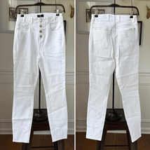 7FAM 7 for All Mankind Luxe Vintage High Waist Cropped Skinny Gold Butto... - $61.20