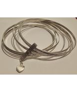 925 Silver Semanario 7 Etched Bracelets Bangles 3&quot; Taxco Mexico - €277,64 EUR