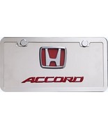 Honda Accord 3D  RedLogo & Script License Plate + Free Key Chain - $49.00