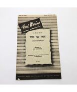 Fred Waring Choral Arrangement Were You There For Male Chorus 1943 - €12,84 EUR