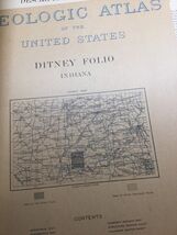 Geologic Atlas of the United States Folio DITNEY INDIANA 1902 - $39.58