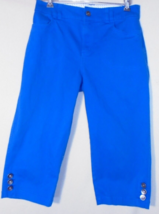 Christopher &amp; Banks Womens Size 4 Capris Cropped Pants Slimming Modern Fit Blue - £7.64 GBP