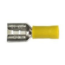 K4 3/8&quot; Yellow Female Slide On Terminal For 10-12 Gauge Wire/Qty 100 Pack - £29.97 GBP