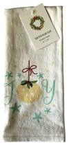 Christmas Holiday Kitchen Dish Towel Beach Joy Sand Dollar Starfish Whit... - £14.66 GBP