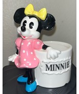 4.5"  Vintage Disney Minnie Mouse Ceramic Planter Walt Disney with Extras - $13.72