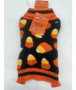 Candy Corn Sweater Black Orange Yellow Halloween Dog Cat￼￼ Pet Central X... - $5.75
