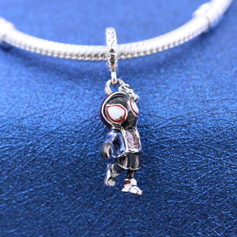 Marvel Spider-Man Miles Morales Dangle Charm 793842C01 Gift For her  - $348.57 MXN