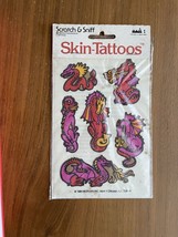 Scratch And Sniff Skin-Tattoos Dragons by Morgan Inc New 1984 Vintage NOS - £7.81 GBP