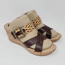 BOC Born Womens Sandals Sz 8 M Leather Cork Shoes Heels New - £39.37 GBP