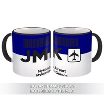 Greece Mykonos Airport Mykonos JMK : Gift Mug Travel Airline Pilot AIRPORT - £12.70 GBP