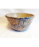 Vintage Red Wing Pottery Spongeware Paneled Mixing Bowl 9&quot; O.D. - £31.42 GBP