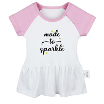 Made To Sparkle Funny Dresses Newborn Baby Princess Dress Infant Ruffles Skirts - $13.08