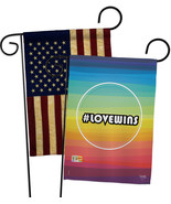 LoveWins - Impressions Decorative USA Vintage - Applique Garden Flags Pa... - £24.75 GBP