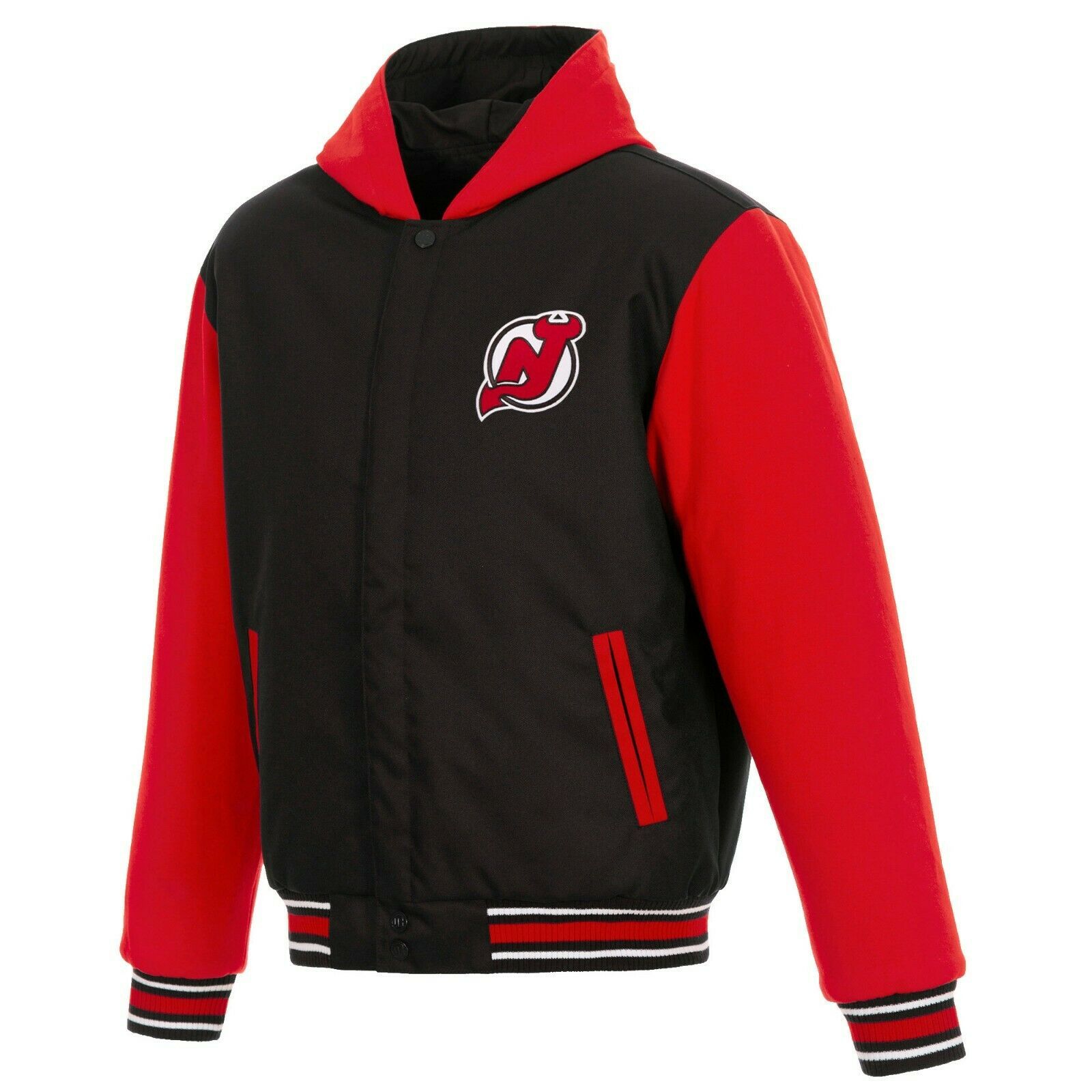 NHL New Jersey Devils JH Design Two Tone Reversible Fleece Hooded Jacket  - $109.99