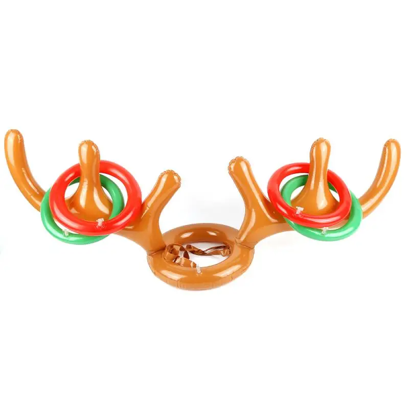 1PC Funny Reindeer Antler Christmas Toy Inflatable Reindeer Christmas Hat Antler - £11.42 GBP