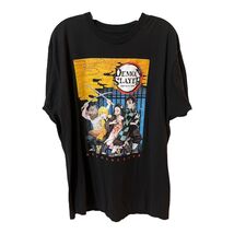 Demon Slayer Kimetsu no Yaiba Graphic T-Shirt Black Anime Tee Size XL - $16.20