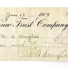 1914 Kineo Trust Company Bank Check E.A. Sampson Dover Maine Signed 6003... - $369.57 MXN