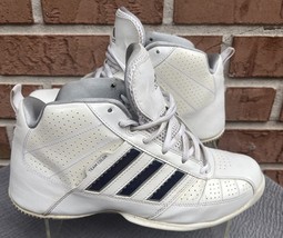 Women&#39;s Adidas Team Color White Athletic Basketball Sneaker Size 9 - $25.60