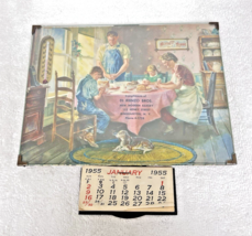 Vintage 1955 Di Rienzo Bros Bakery Advertising Thermometer Calendar Fami... - $29.21