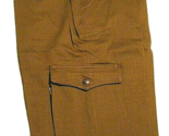 LEVI&#39;S Movin&#39; On 70s NOS Vtg 32x32 Brown Pants DISCO ERA Snap Side CARGO... - $129.99