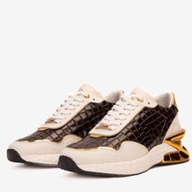 Vinci The Bellagio White & Gold Leather Men Sneaker image 2