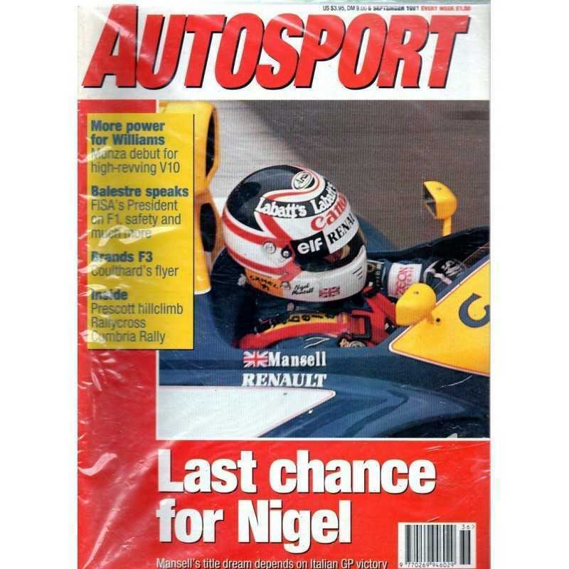 AutoSport Magazine - 5 September 1991 - $3.42