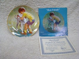 Viletta China Carefree Days Series Plate #2 &quot;Best Friends&quot; Artist Thornton Utz - £8.45 GBP